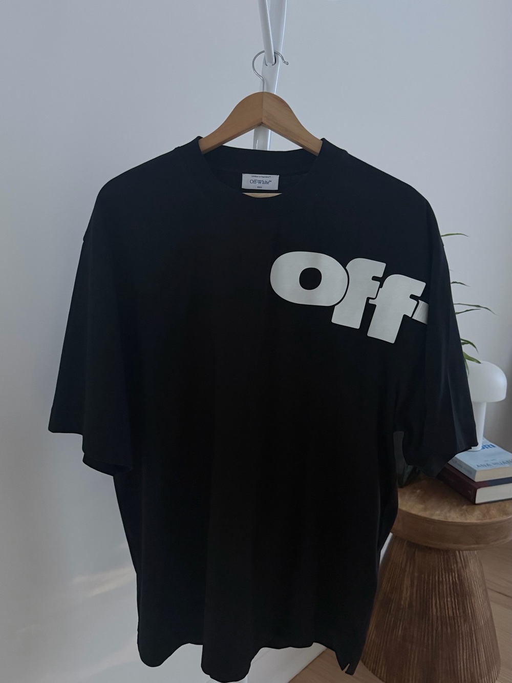 Off-White Black Tee with White 'Off' Chest Logo
